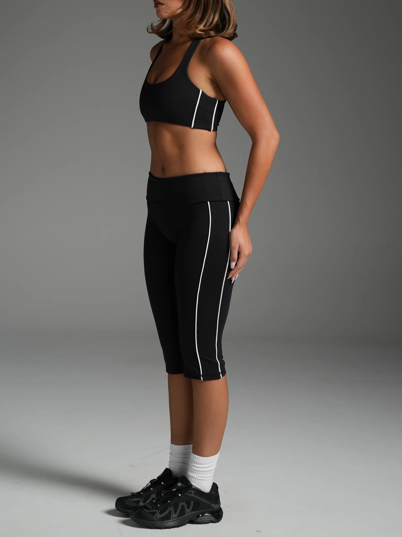 FLX Piping Foldover Capris - Image 4