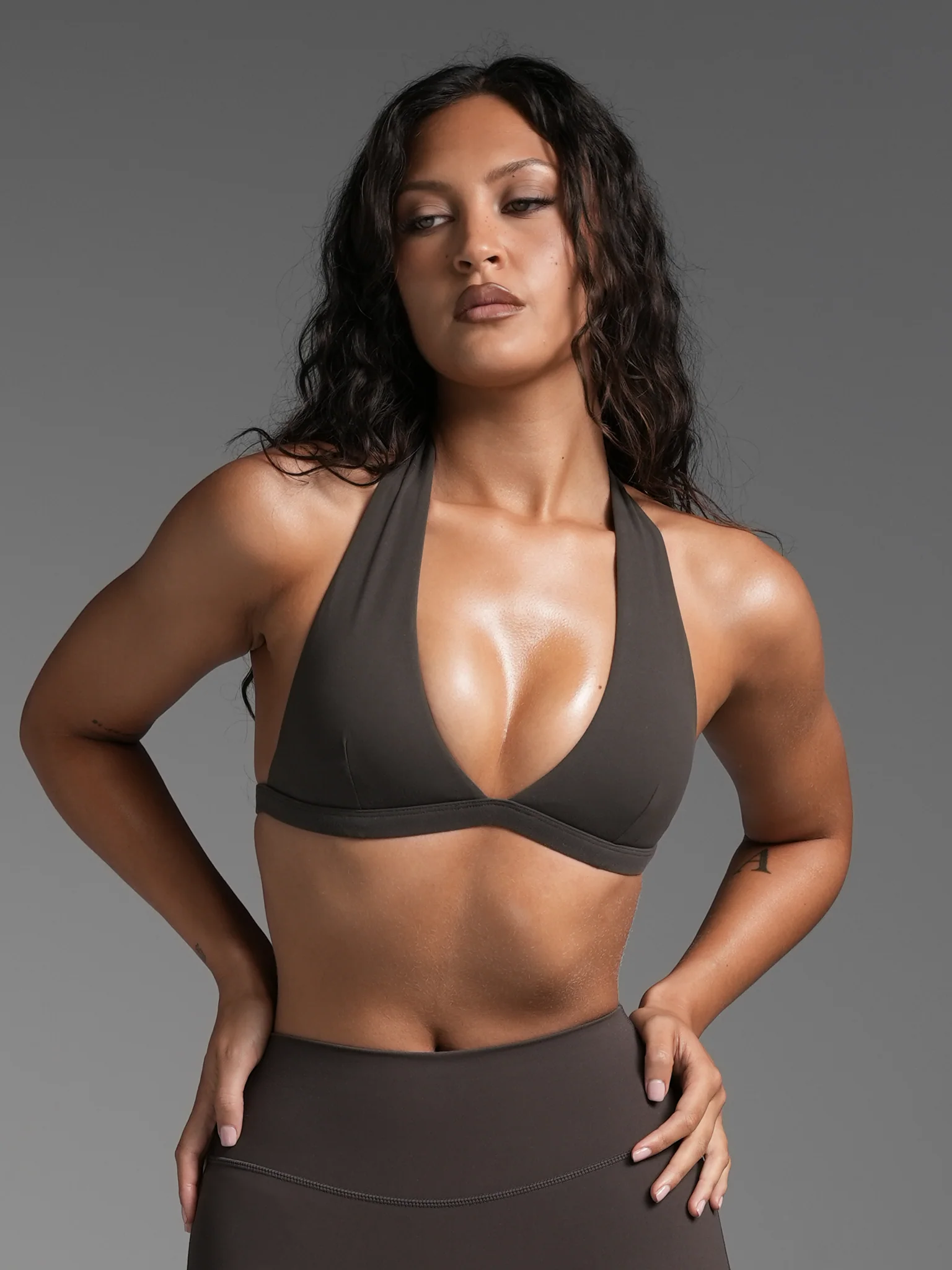 FLX Plunge Halter Bra